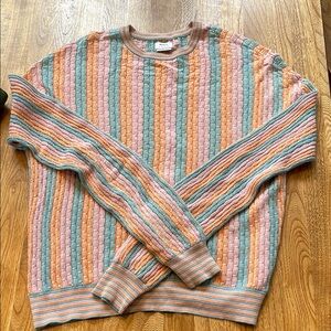 RVCA lightweight rainbow sweater